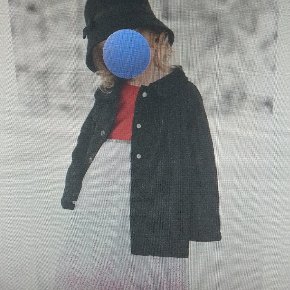4t-5t black fancy dress holiday x-mas pea coat